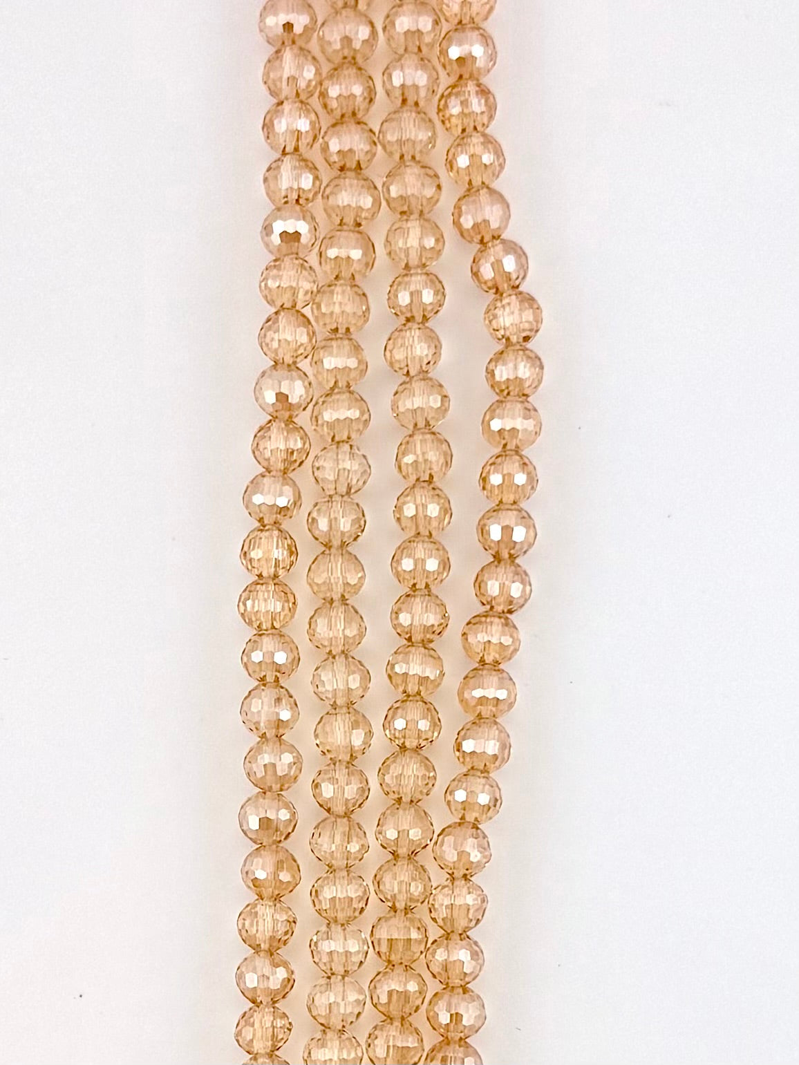 6mm Glass Faceted Round Beads Tapaz