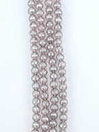 6mm Faceted Glass  Rondelle Beads Strand Mauve