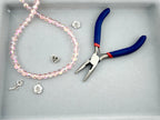8mm Faceted Glass Rondelle Beads Discoball Pink