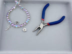 8mm Faceted Glass Heart Beads Strand Transparent Purple