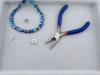 8mm Faceted Glass Heart Beads Strand Blue/Purple