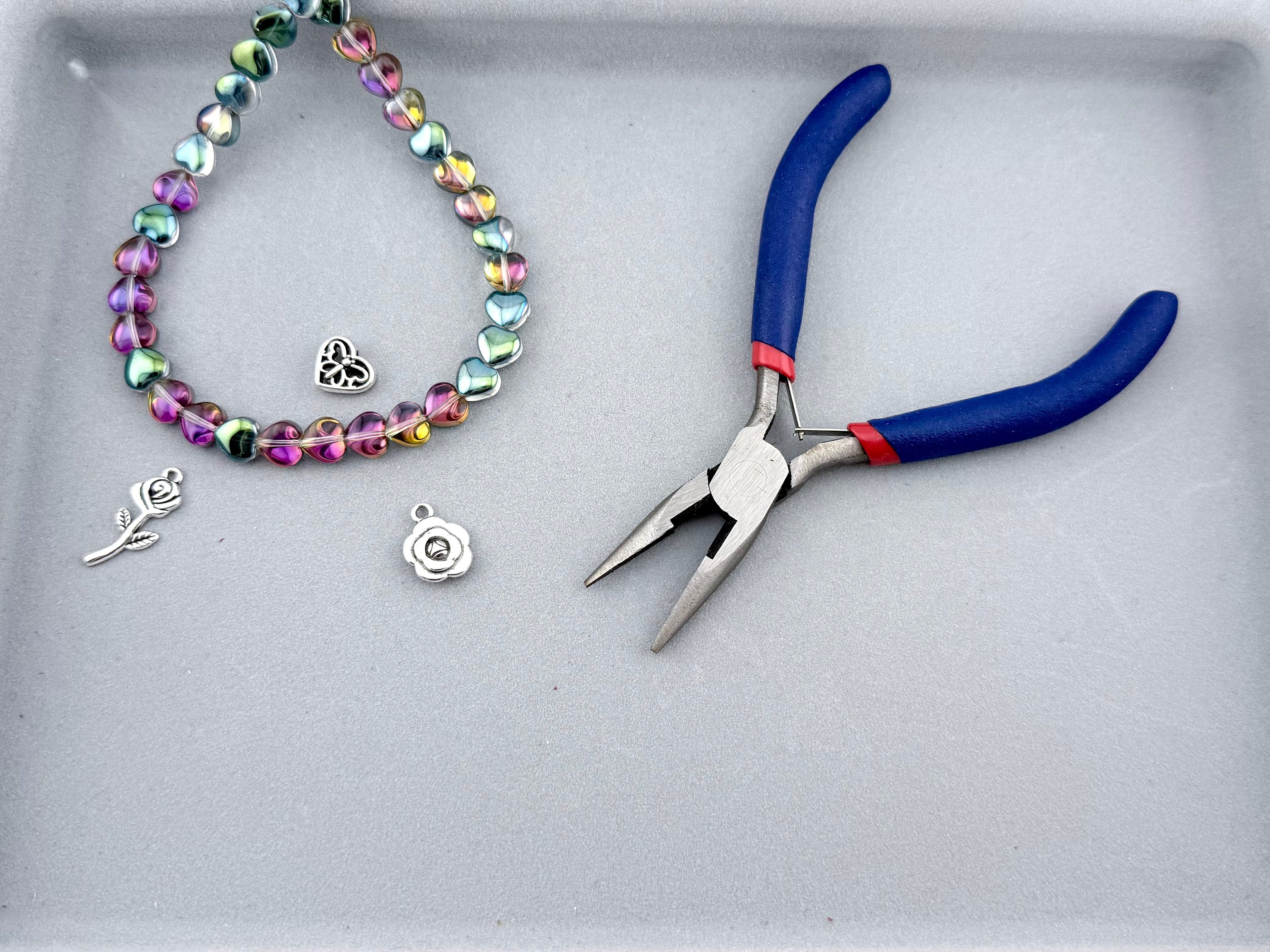 8mm Faceted Glass Heart Beads Strand MultiColor