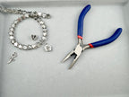 8mm Faceted Metal Star Beads Strand Grey