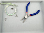8mm Faceted Metal Star Beads Strand Green