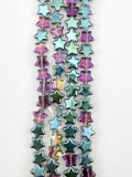 8mm Glass Star Beads Strand Vitrail