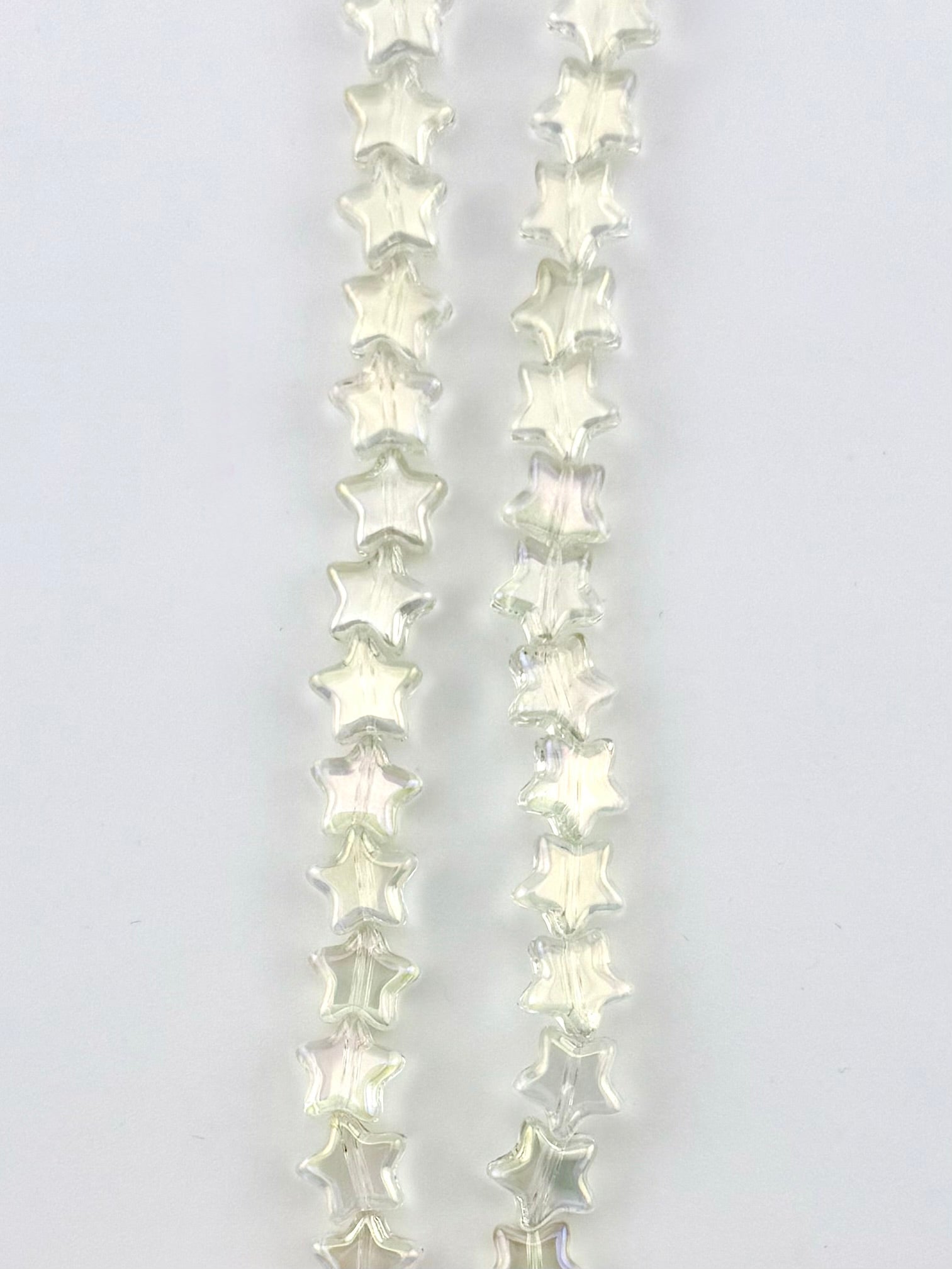 8mm Faceted Metal Star Beads Strand Yellow