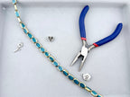 9x12mm Faceted Glass Octagon Beads Strand Blue