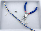 9x12mm Faceted Glass Octagon Beads Strand Royal Blue