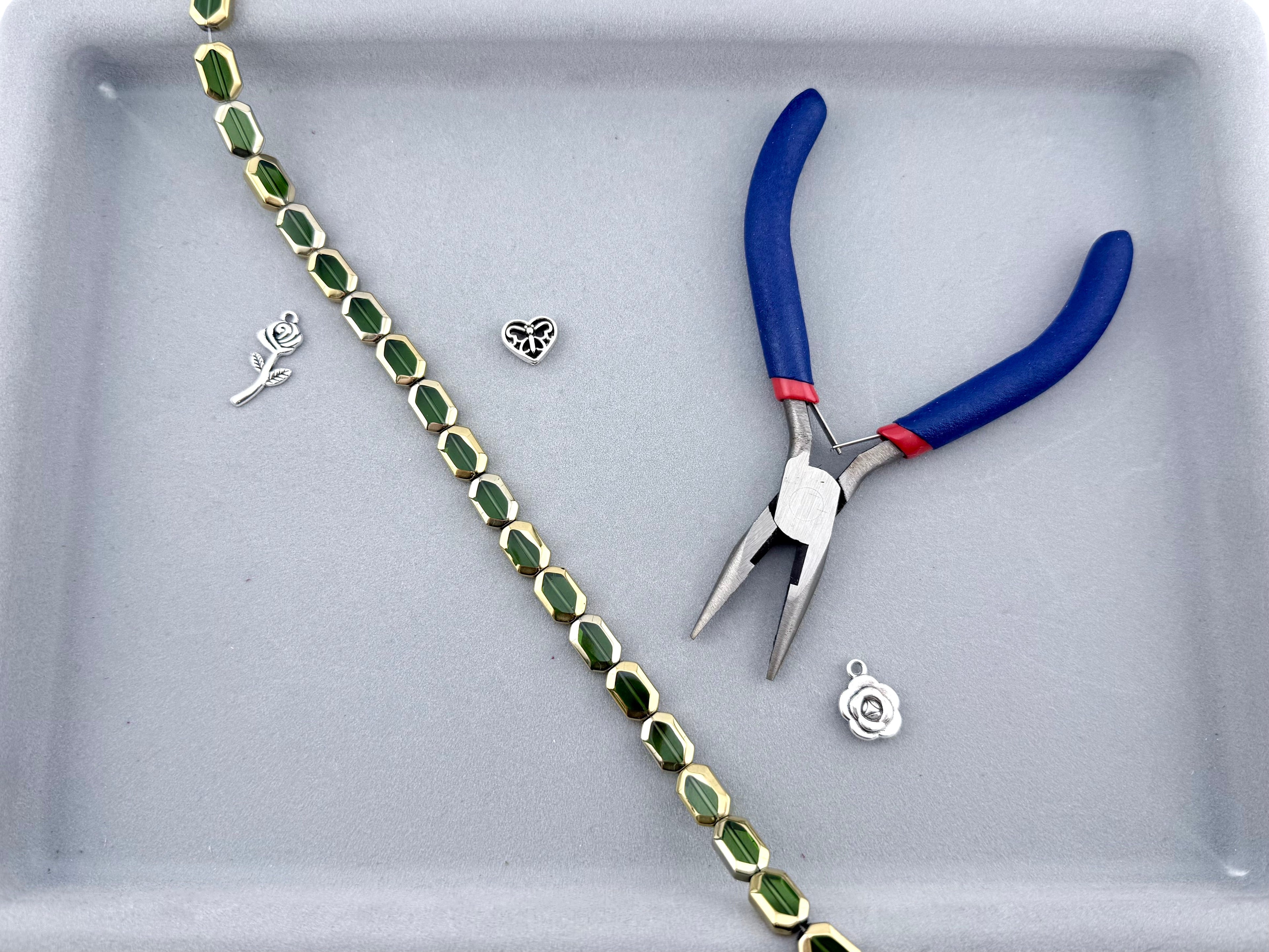 9x12mm Faceted Glass Octagon Beads Strand Green