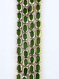 9x12mm Faceted Glass Octagon Beads Strand Green
