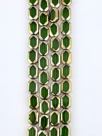 9x12mm Faceted Glass Octagon Beads Strand Green