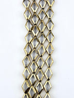11x15mm Faceted Glass Diamond Beads Strand Gray