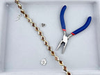 11-15mm Faceted Glass Diamond Beads Strand Brown