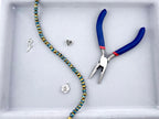 6mm Faceted Glass Rounded Bicon Beads Strand Teal-Blue