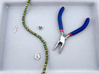 6mm Faceted Glass Rounded Bicon Beads Strand Green
