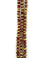 6mm Faceted Glass Rounded Bicon Beads Strand Red
