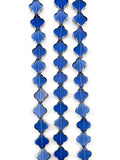 10mm Clover Beads Strand Royal Blue