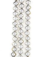 10mm Faceted Glass Beads Strand Gray