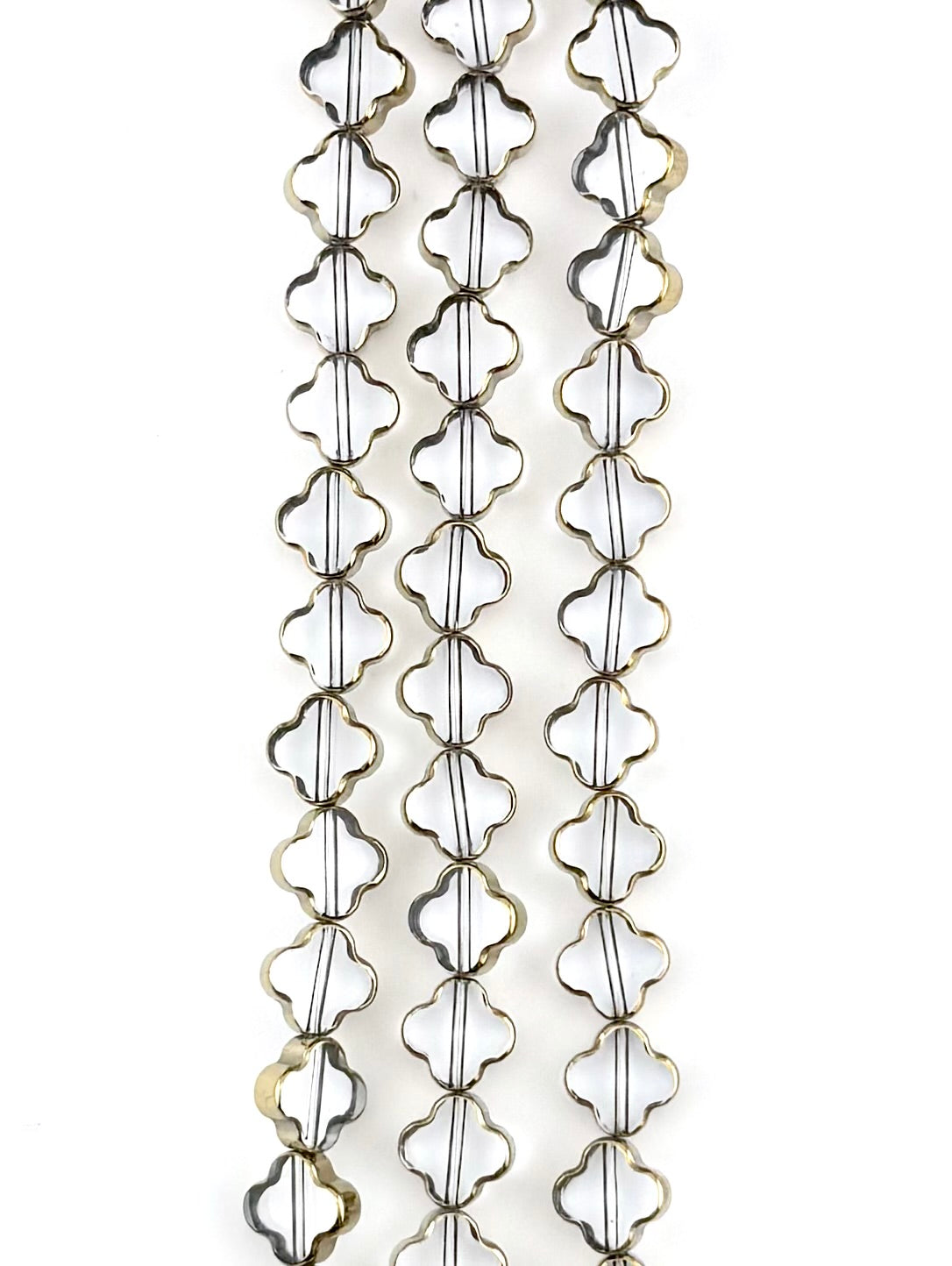 10mm Faceted Glass Beads Strand Gray