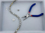 10mm Faceted Glass Beads Strand Gray