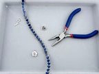 8mm Faceted heart Beads Strand Royal Blue