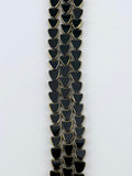 8mm Faceted Heart Beads Strand Black
