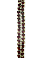 8mm Faceted heart Beads Strand Red