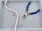 8mm Faceted Glass Round Beads Strand Light Purple