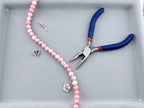 8mm Faceted Glass Round Beads Strand Pink