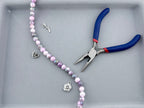 8mm Faceted Glass Round Beads Strand Dark Purple