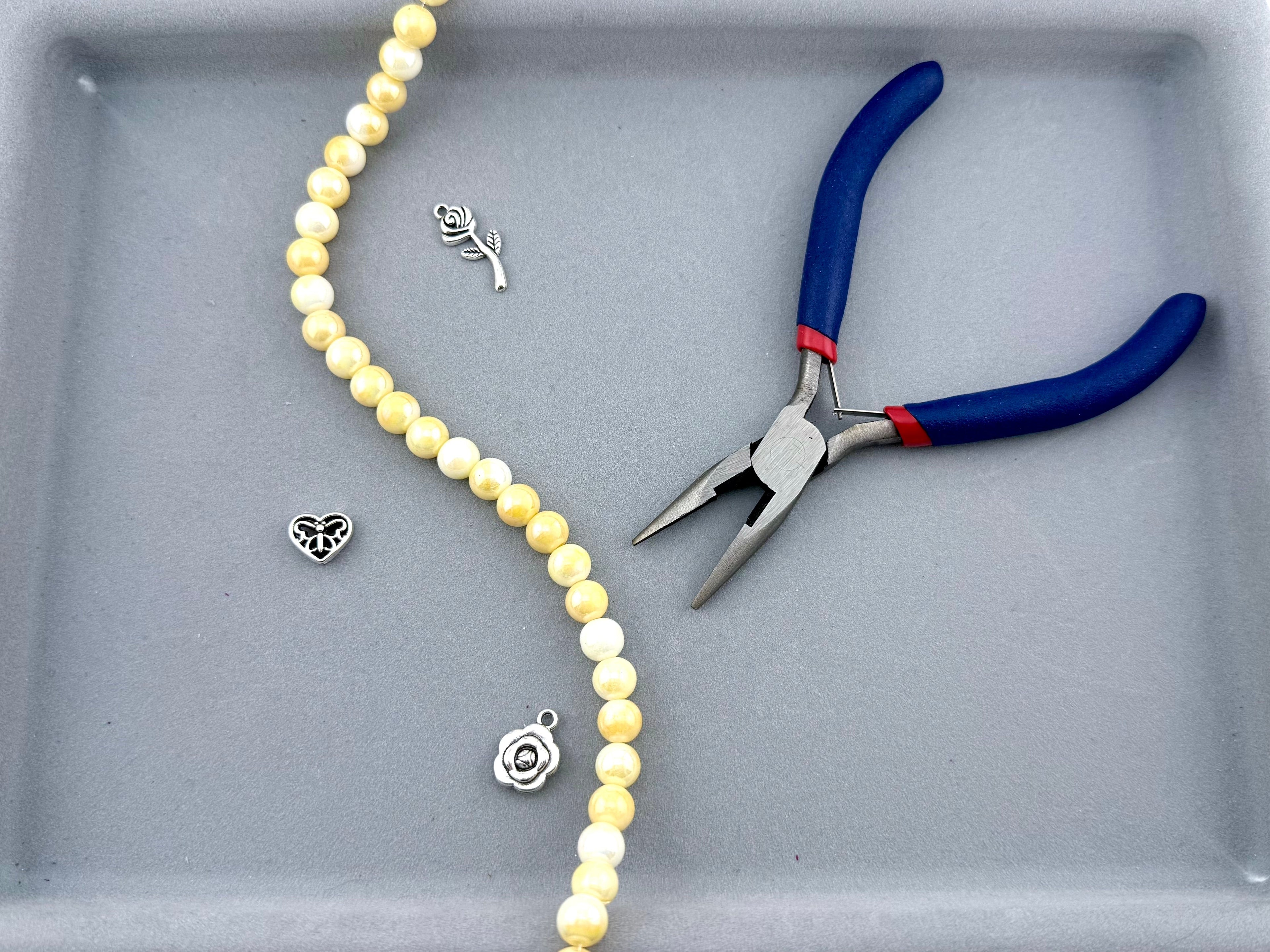 8mm Faceted Glass Round Beads Strand Light Yellow