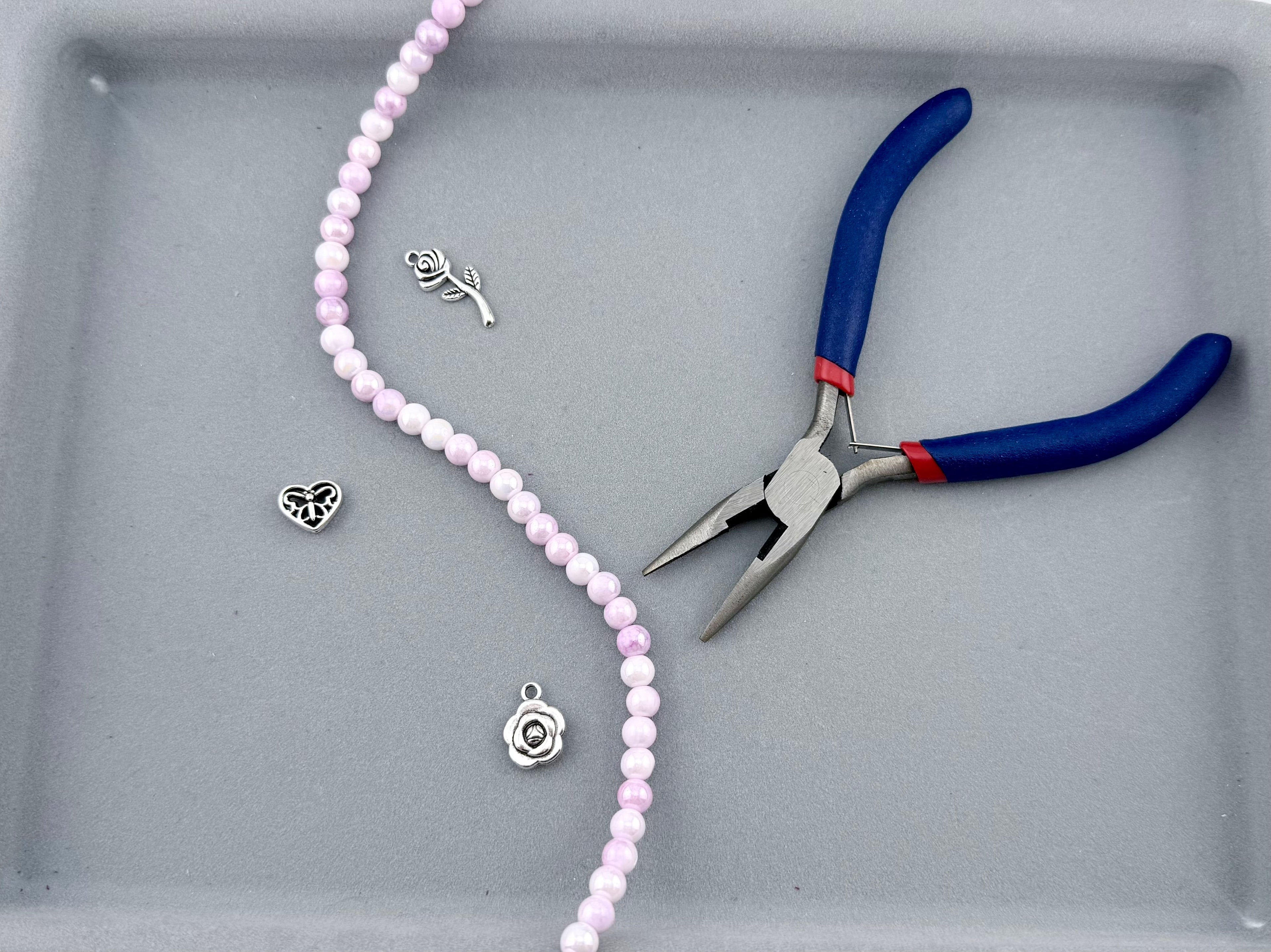 6mm Faceted Glass Round Beads Strand Purple