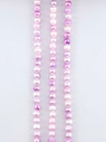 6mm Glass Round Beads Strand Purple