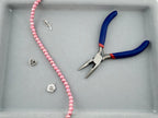 6mm Faceted Glass Round Beads Strand Pink