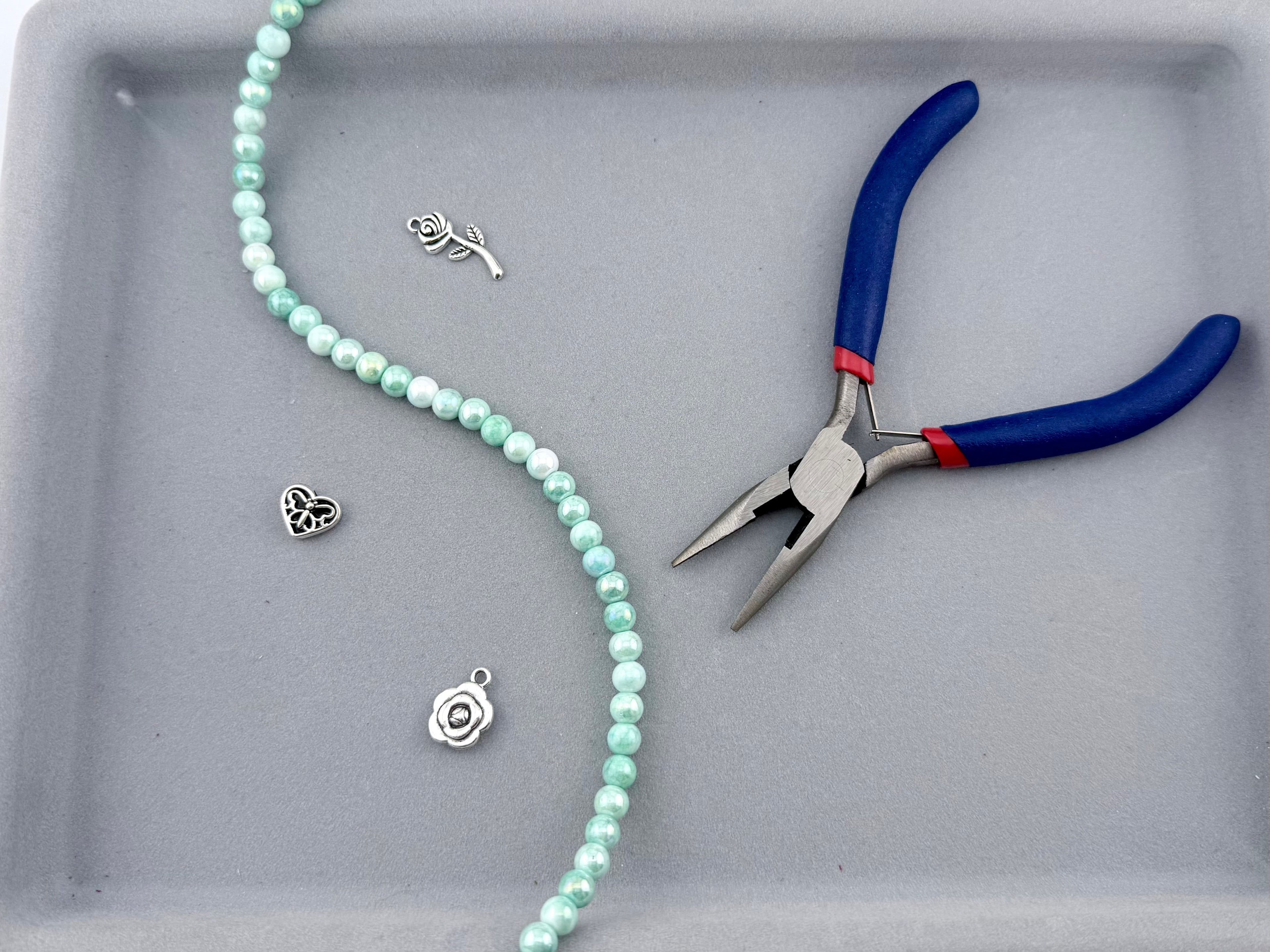 6mm Faceted Glass Round Beads Strand Light Green