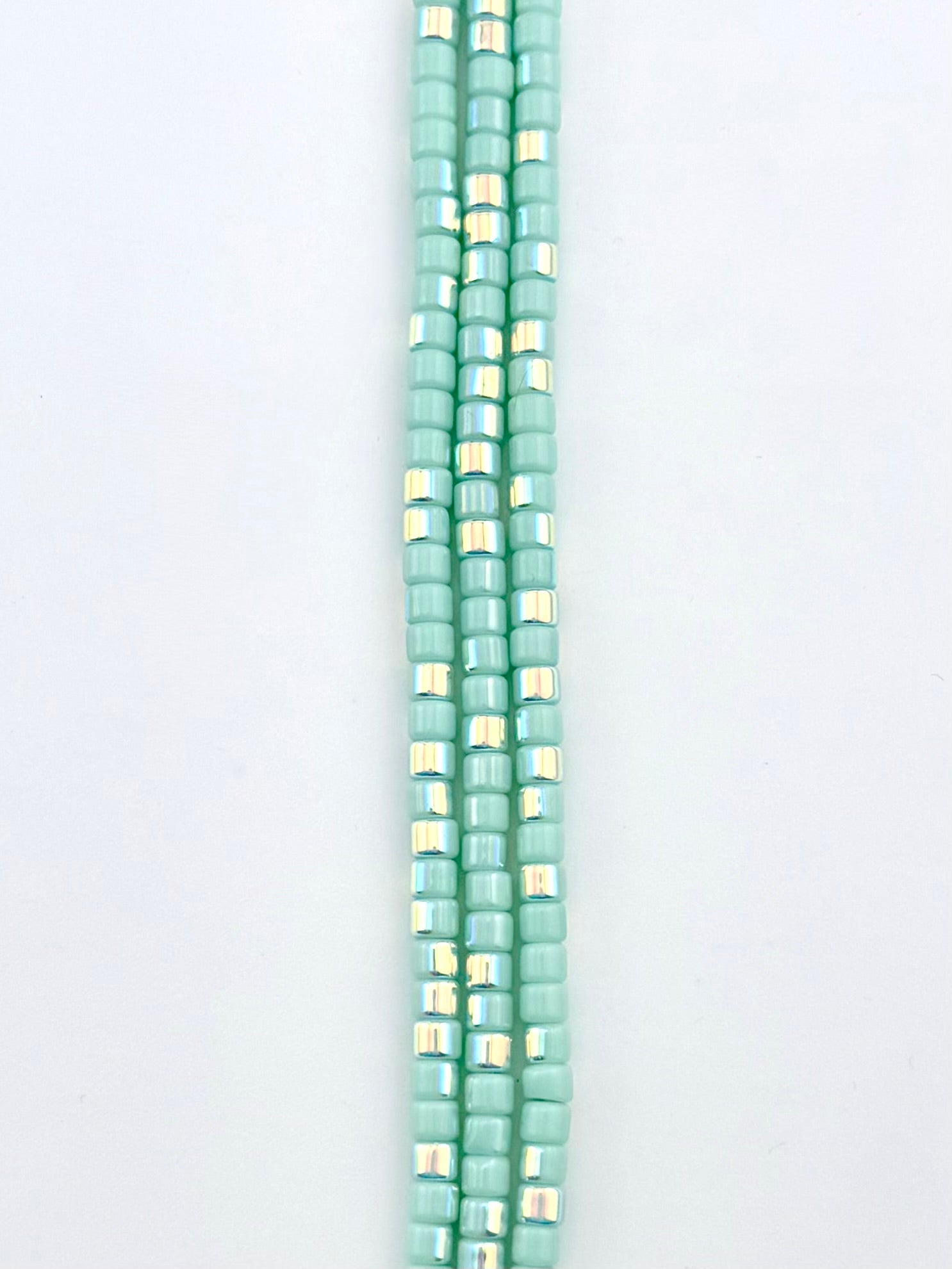 4mm Faceted Glass  Cylinder Beads Strand Green