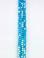 4mm Faceted Glass  Cylinder Beads Strand Sky Blue