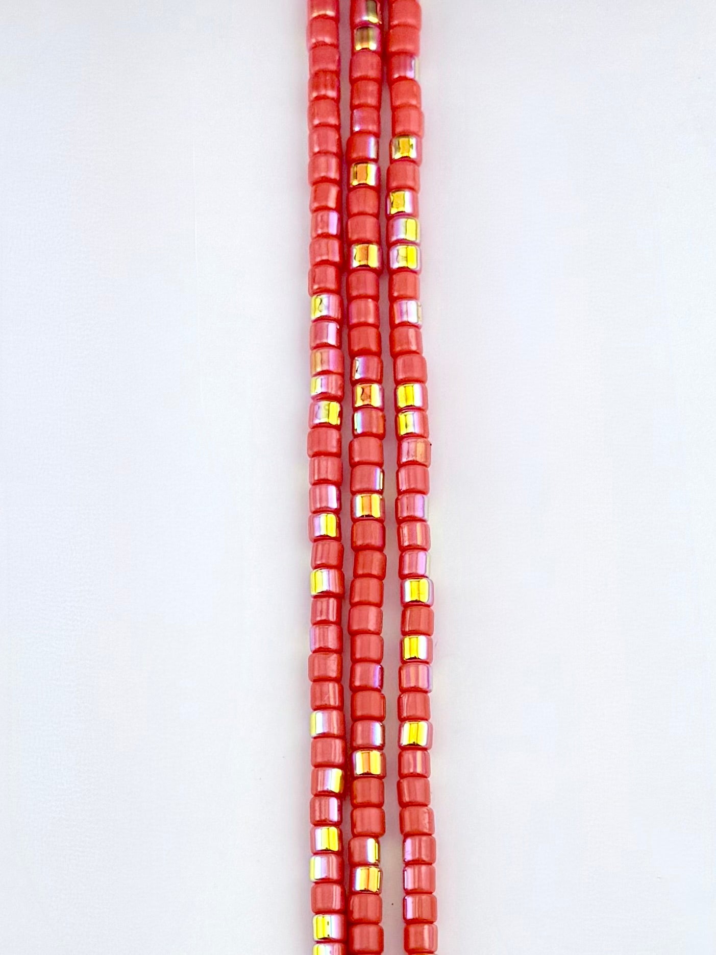 4mm Faceted Glass  Cylinder Beads Strand Peach