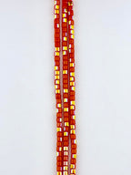 4mm Faceted Glass  Cylinder Beads Strand Orange