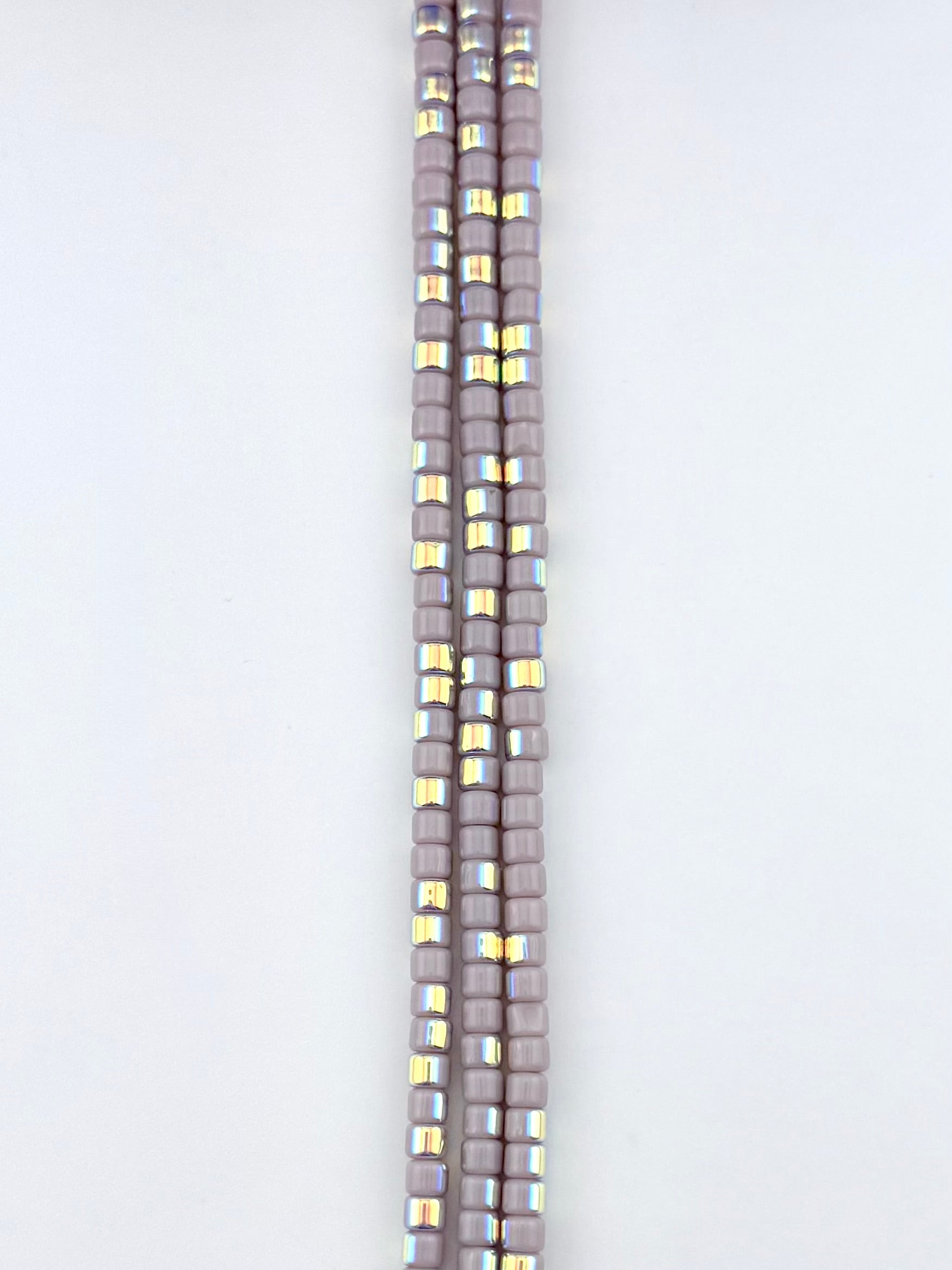 4mm Faceted Glass Cylinder Beads Strand peacock move