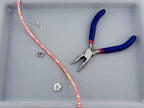 4mm Faceted Glass  Cylinder Beads Strand Peach