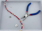 4mm Faceted Glass  Cylinder Beads Strand Red