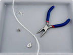 4mm Faceted Glass  Cylinder Beads Strand White