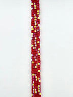 4mm Faceted Glass  Cylinder Beads Strand Red