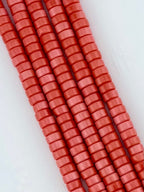 6mm Faceted Glass Cylinder Beads Strand Peach