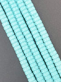6mm Glass Cylinder Beads Strand Sky Blue