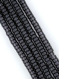 6mm Glass Cylinder Beads Strand Dark Purple