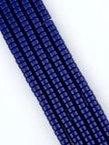 6mm Glass Cylinder Beads Strand Royal Blue