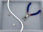 6mm Faceted Glass Cylinder Beads Strand  White