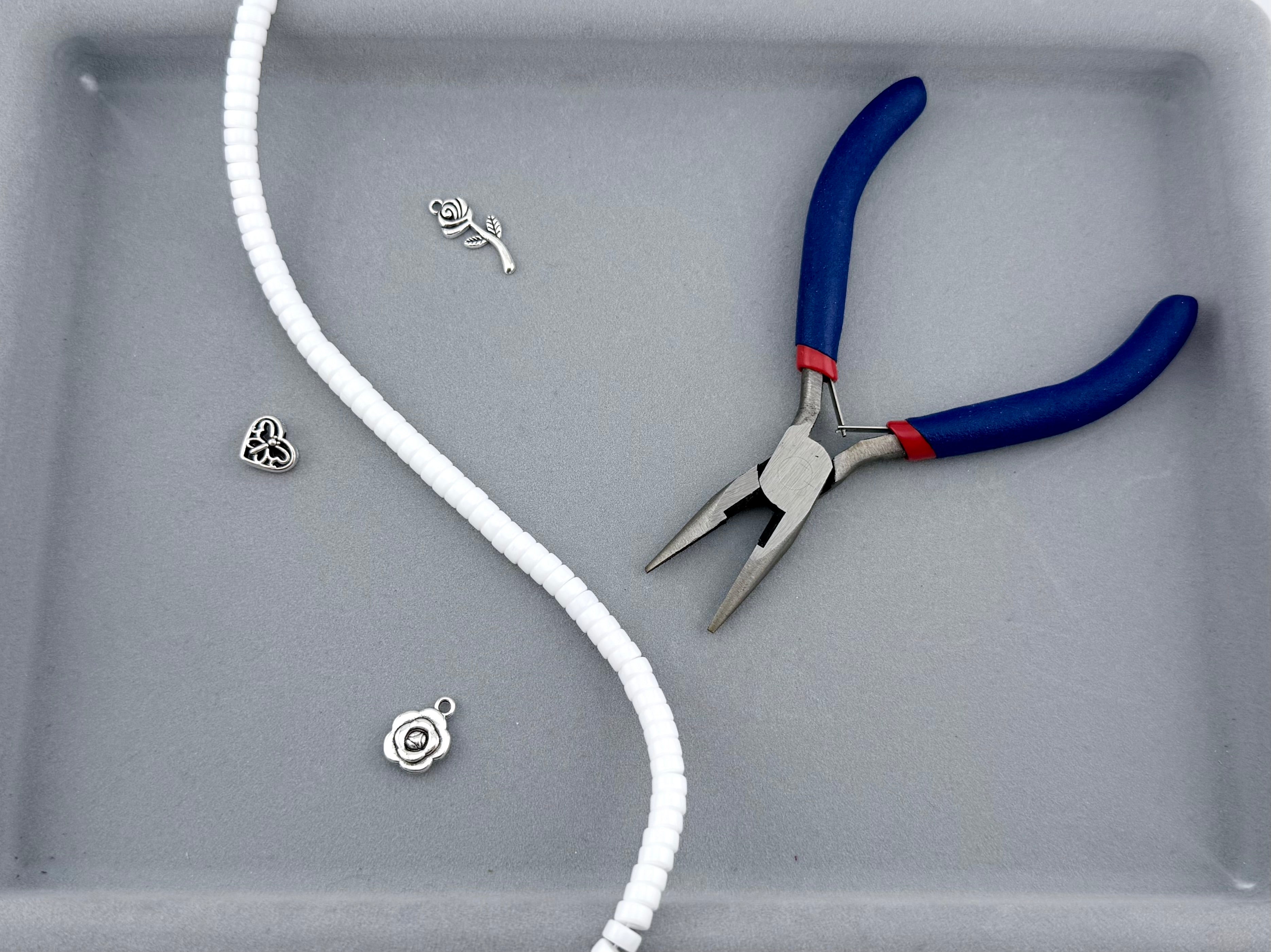 6mm Faceted Glass Cylinder Beads Strand  White